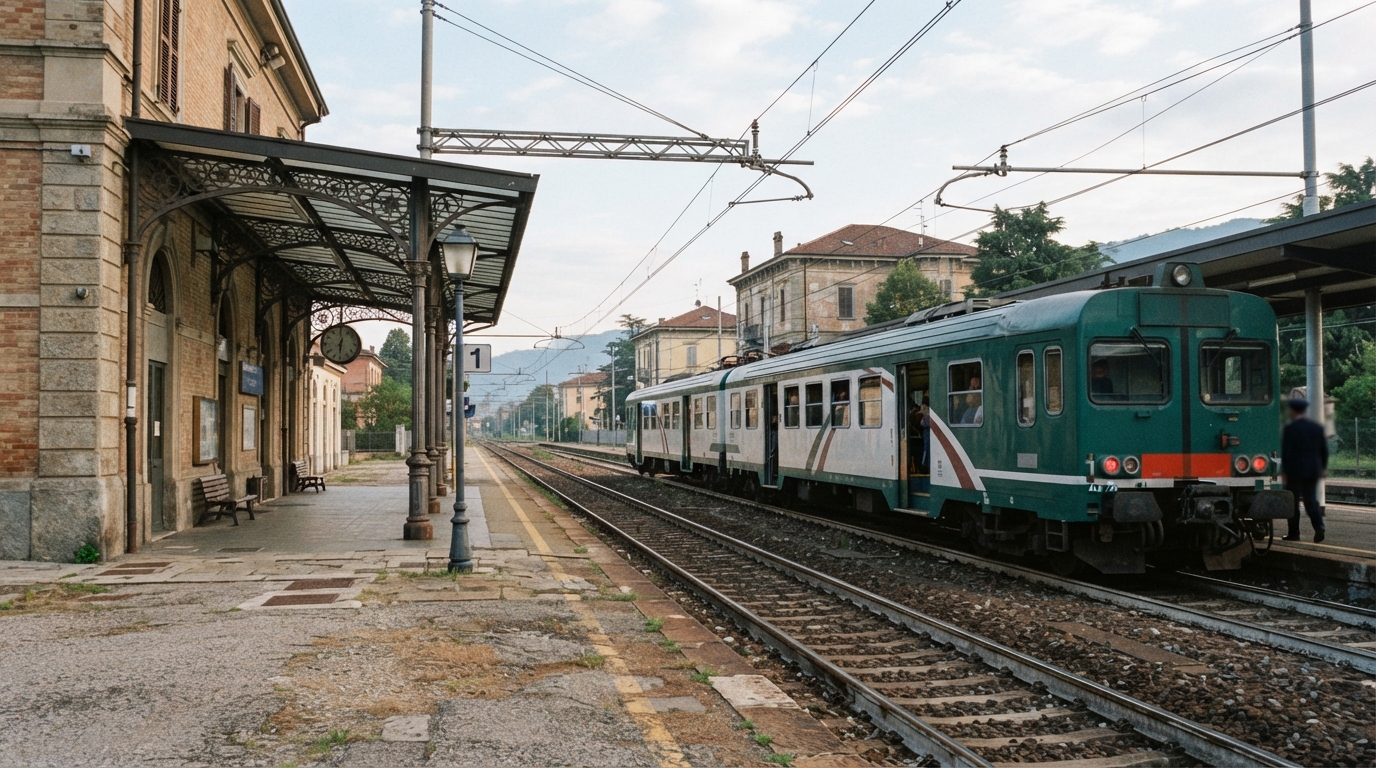 Treno regionale in banchina