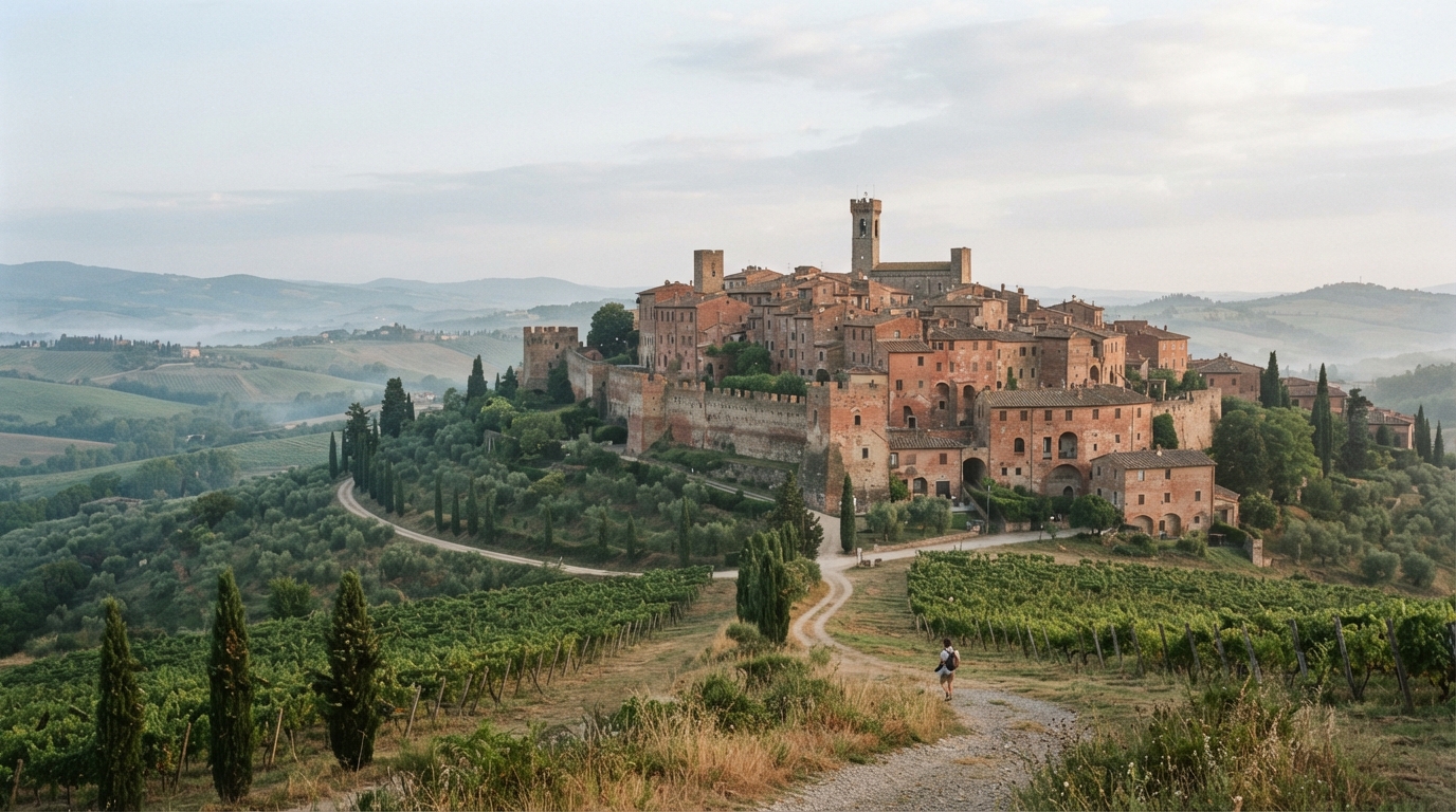 Certaldo Alto tra le vigne