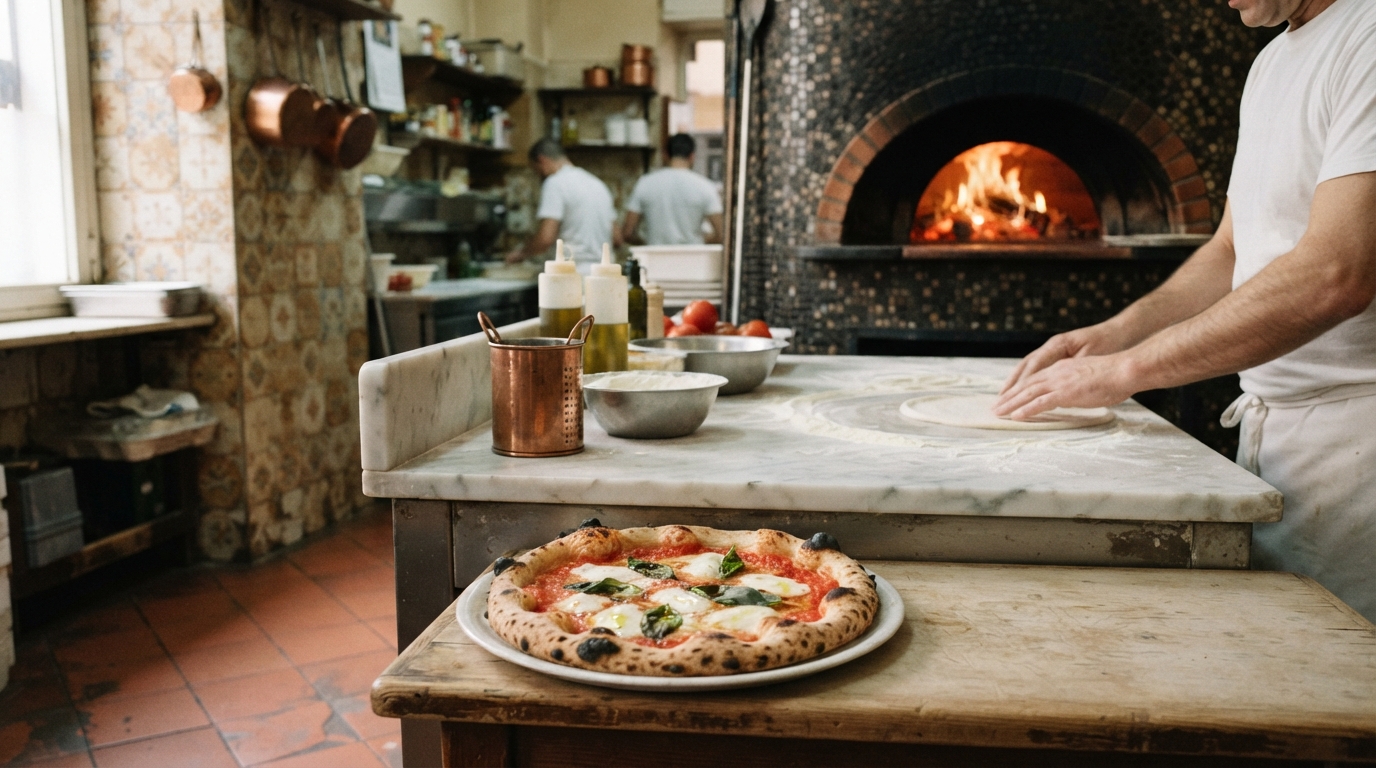 Pizzeria napoletana con forno a legna