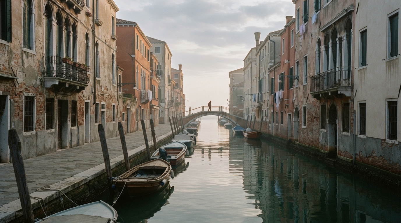 Il canale di Cannaregio al mattino