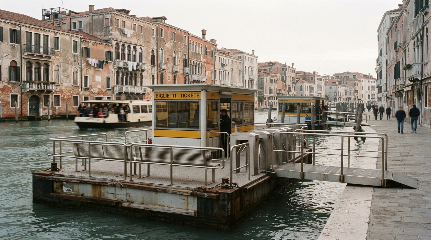 Pontile e biglietteria del vaporetto